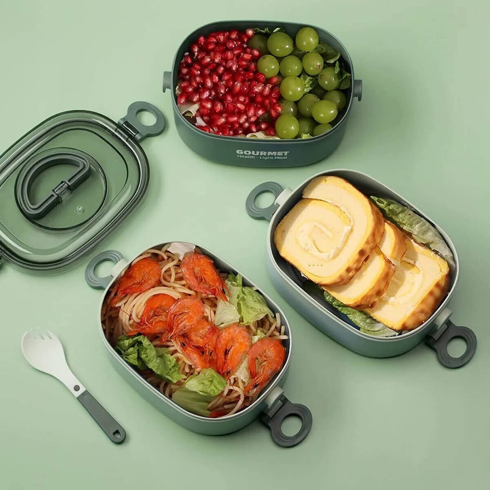 3-Tier Stackable Bento Lunch Box 2000ML Large Capacity  