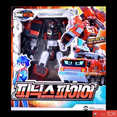 Metal Cardbot PHOENIX FIRE Red Truck Engine Transforming Robot Car