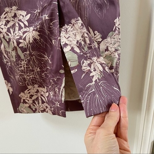 Nougat London Floral Midi Sheath Dress in Cream Purple Mauve US Size 4 NWOT - Picture 11 of 13