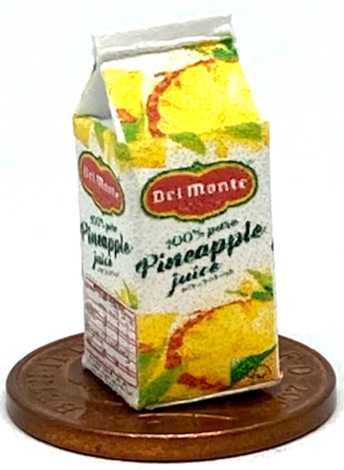 Doll House Juice Carton Small Empty Pineapple Packet Tumdee Miniature Kitchen