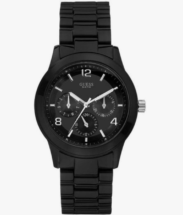 GUESS Analogue Quartz Watch with Plastic Strap W11603L2