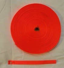 Webbing - 3/4" x 36 ft- Medium Weight Nylon - Hot Orange H33 