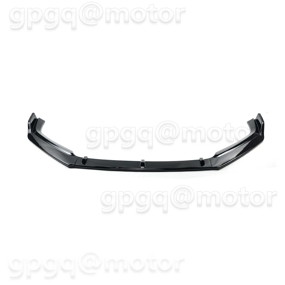 For Volkswagen Jetta MK6.5 15-2018 V Style Gloss Black Front Bumper Lip Splitter - Image 2 of 4