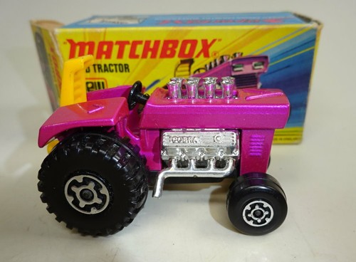 Matchbox Superfast n.o 25B Mod Tractor placa inferior púrpura negra excelente en caja - Imagen 3 de 4
