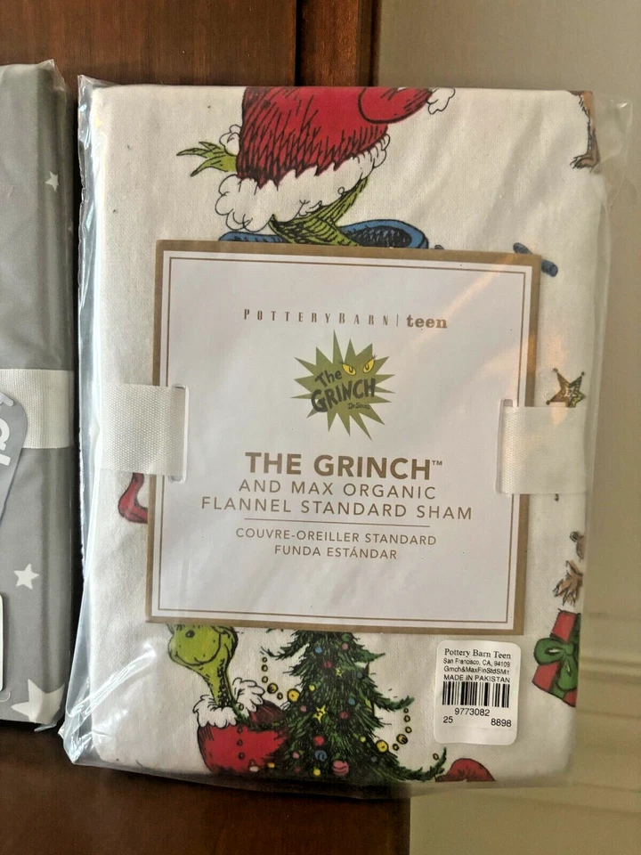Disney Pottery Barn Grinch Almohada de Navidad Sham Dr Seuss Regalo de Vacaciones Niños, Foto 2 de 4