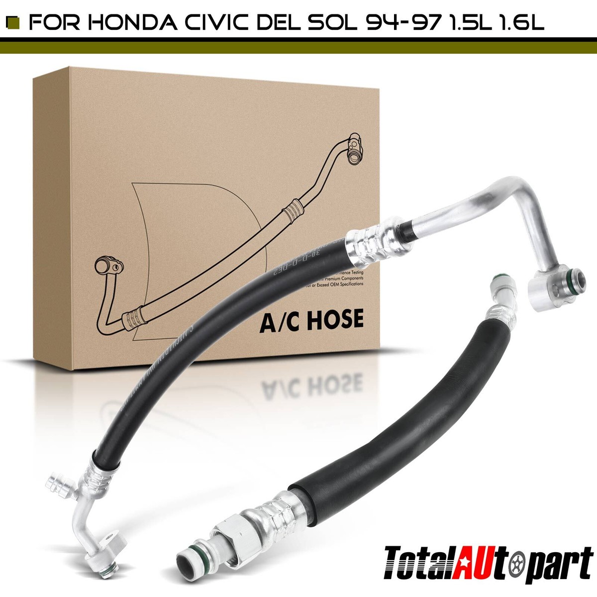 A-Premium A/C Suction Line Hose Compatible With Honda Civic 1994 1995 Civic Del Sol 1994 1997 L4 1 5l 1 6l