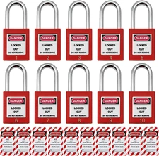 Lockout Tagout Locks, Safety Padlock, Loto Locks Keyed Differently Lock Out Tag