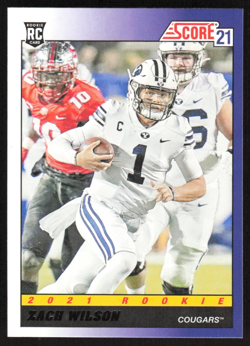 2021 Score 1991 Throwback Zach Wilson RC #TB8 BYU Cougars