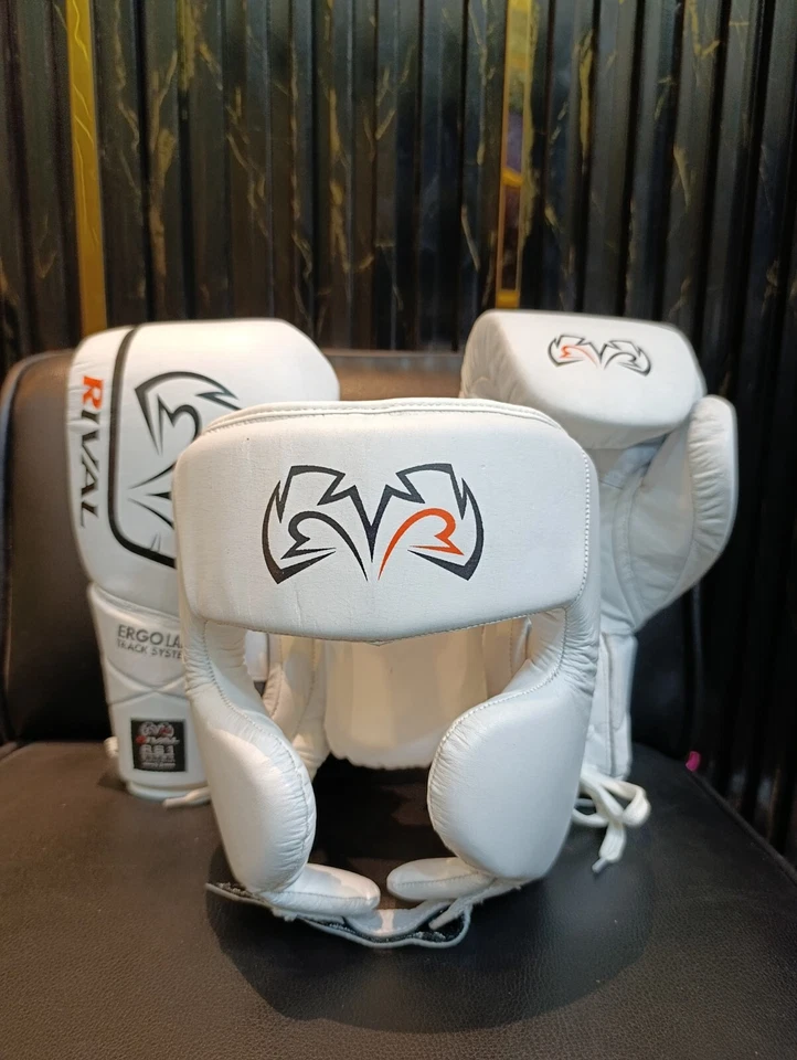Nuevo casco de boxeo Rival RHG de cuero genuino - protector de cabeza profesional. Foto 3 de 4