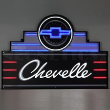 Neonetics Art Deco Chevy Chevelle Wall LED Flex Neon Light Up Sign 39"x28"x1"