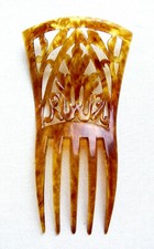 Victorian faux tortoiseshell hair comb - NO US IMPORT FEES