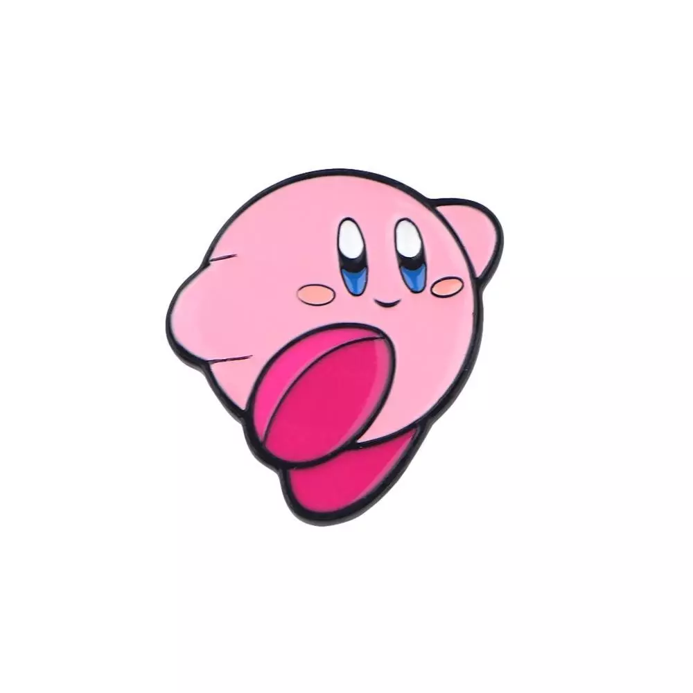 Kirby Game Character Pink Enamel Metal Pin