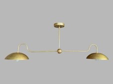 2 Arm Pendant light Mid Century Modern Brass Sputnik Chandelier - Beautiful Ligh