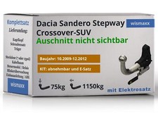 ANHÄNGERKUPPLUNG für Dacia Sandero Stepway 09-12 abnehmbar GDW +7pol E-Satz ABE