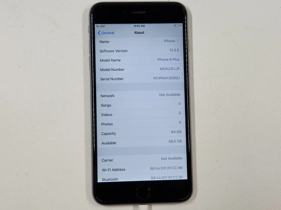 Smartphone Apple iPhone 6 Plus (A1522) 64GB - Gris (AT&T) - IMEI limpio - Q1433 Foto 4 de 4