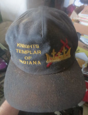Vintage Knights Templar of Indiana Snapback Hat Cap name Bob USA made