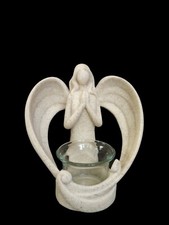 OakiWay Memorial Gifts Angel Statue Figurine Tealight Candle Holder 6"