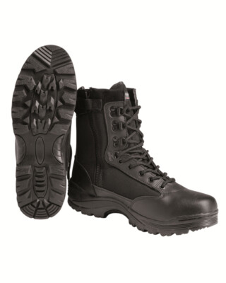 Tactical Boots Zipper schwarz, Springerstiefel,BW -NEU-