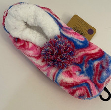 Northeast Outfitters Cozy Cabin Youth Kids Rainbow Swirl Grippy Slippers 10K-4