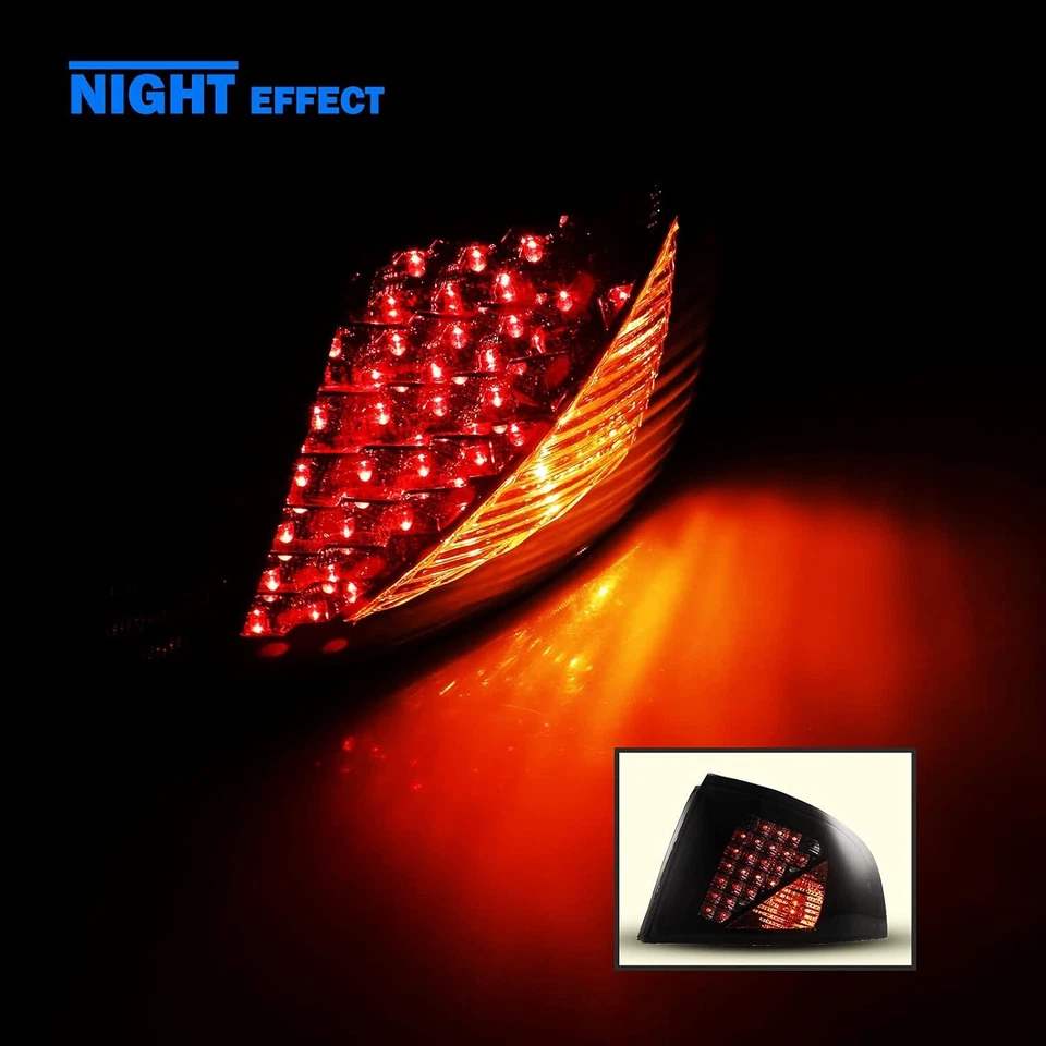 Par de luces traseras LED para Nissan Sentra 2000 2001 2002 2003 humo lámpara de freno trasero Foto 2 de 4