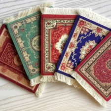 New Persian Mini Woven Rug Mat Mousepad Retro Style Carpet Pattern Cup Laptop