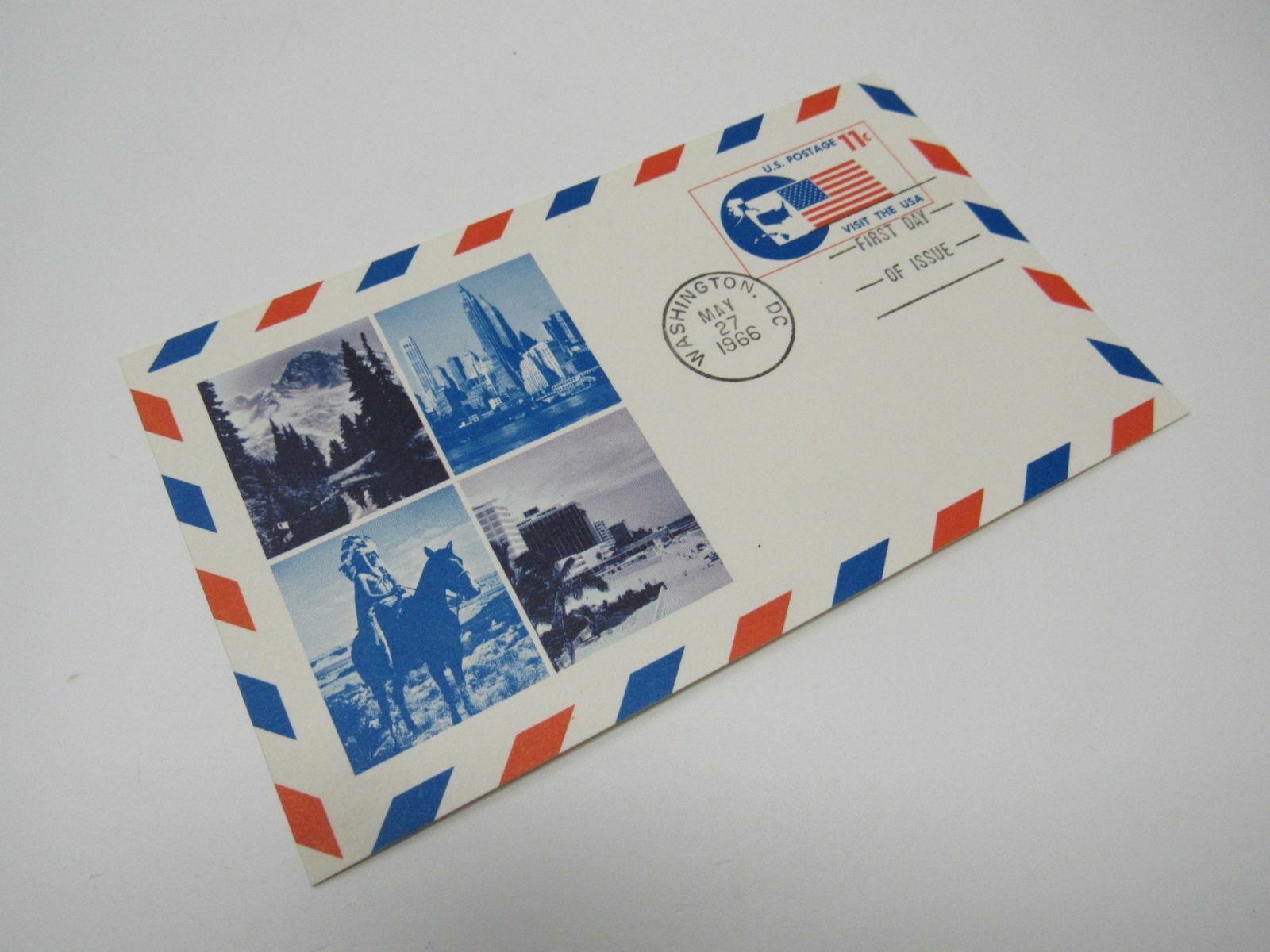 USPS Scott UXC5 Vintage 11c Visit The USA SIPEX First Day Of Issue