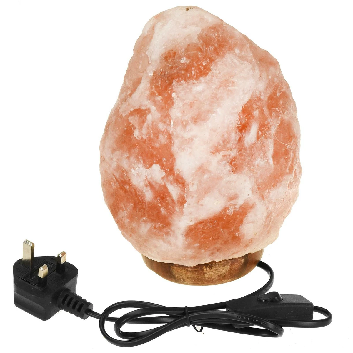 Himalayan Salt Lamp Natural Large 3KG Amber Glow Hand Crafted Crystal Light 15W