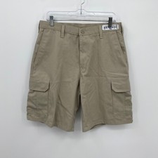 Cintas Men's Uniform Work Cargo ComfortFlex Shorts Solid Light Khaki Size 33