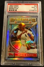 1993 OZZIE SMITH TOPPS FINEST REFRACTOR #28 PSA 9 OC CARDINALS HOF (028)