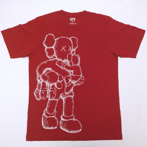 Kaws x Uniqlo UT "Clean Slate" T-Shirt Japan Größe Small rot 2016