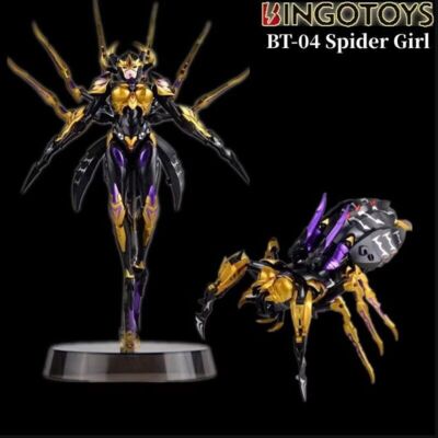 Bingotoys BT-04 Spider Girl Blackarachnid Movable Joint Deformable Mobile W/Base