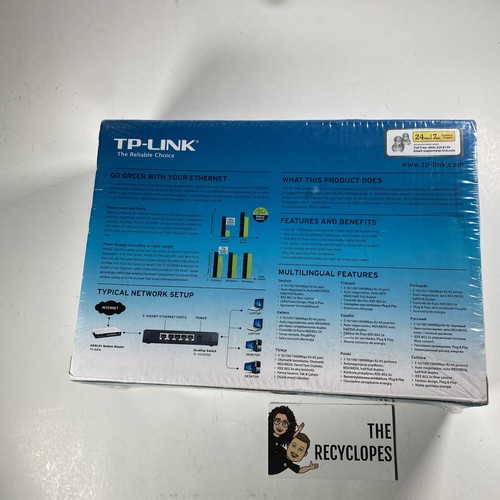 Switch di rete TP-Link 5 porte Gigabit Ethernet TL-SG1005D (41) nuovo sigillato - Foto 7 di 7