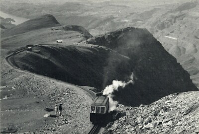 Dampf auf der Snowdon Mountain Railway, August 1962: Vintage Postkarte