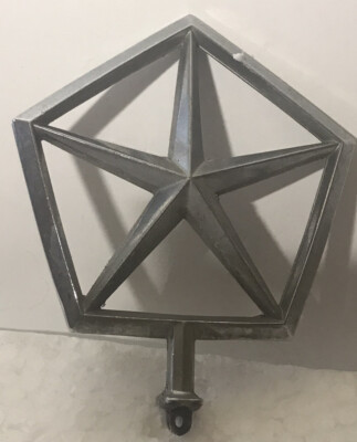 Chrysler Town & Country Vintage 5 Point Star Chrome Metal Hood Ornament Original