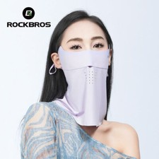 ROCKBROS Sunscreen Mask Women Summer UV Protection Breathable Ice Silk Scarf
