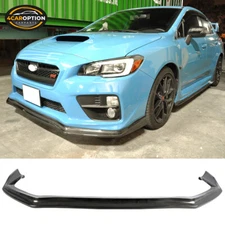 Fit 15-21 Subaru WRX STI CS Style Front Bumper Lip Spoiler Splitter Carbon Fiber