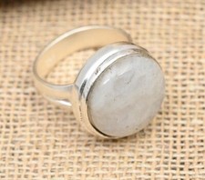 Rainbow Moonstone Gemstone 925 Solid Sterling Silver Handmade Jewelry Ring