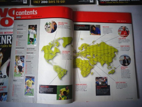 Lote de trabajo de revistas de fútbol mundial 2005 x 5 números consecutivos - Imagen 6 de 8