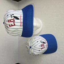 VINTAGE Energizer Bunny Hat Pin Stripe Adjustable Snapback Spell Out Logo 1 Hat