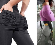 Women PUSH UP Yoga Leggings Pants Fitness High Waist Sports Jogging Gym Trousers
