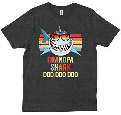 Grandpa Shark Doo Doo Doo Best Grandfather Retro Father's Day Gift T-shirt