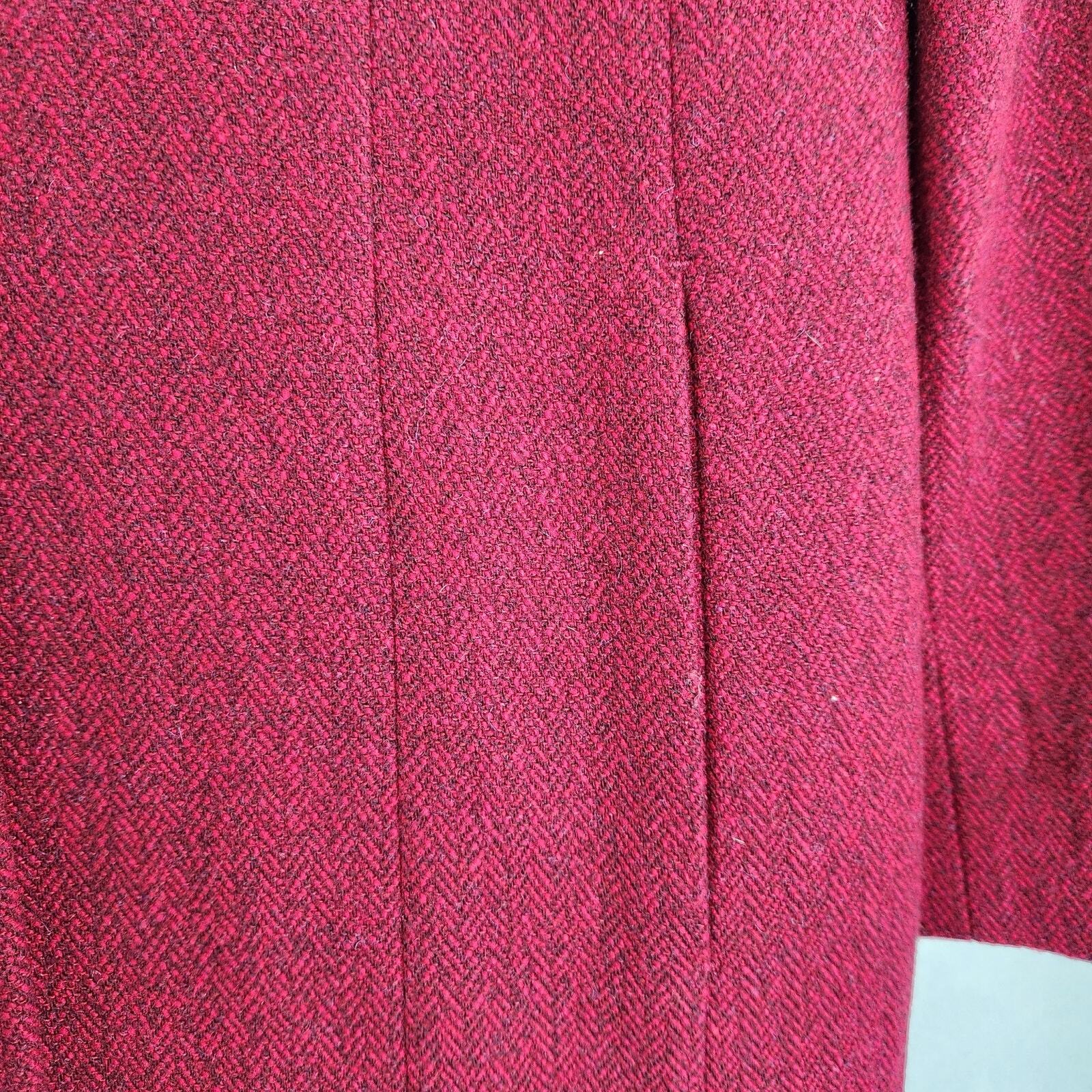 Pendleton 10 Red Herringbone Wool Button Down Bla… - image 7