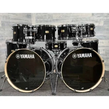Yamaha Stage Custom Birch 9pc Drum Set (22" Double Bass) Raven Black