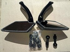 Carbon Fiber Rear View Mirror Lot-2 Pairs-BMW/Scooter/Vespa/Moped Universal wBox