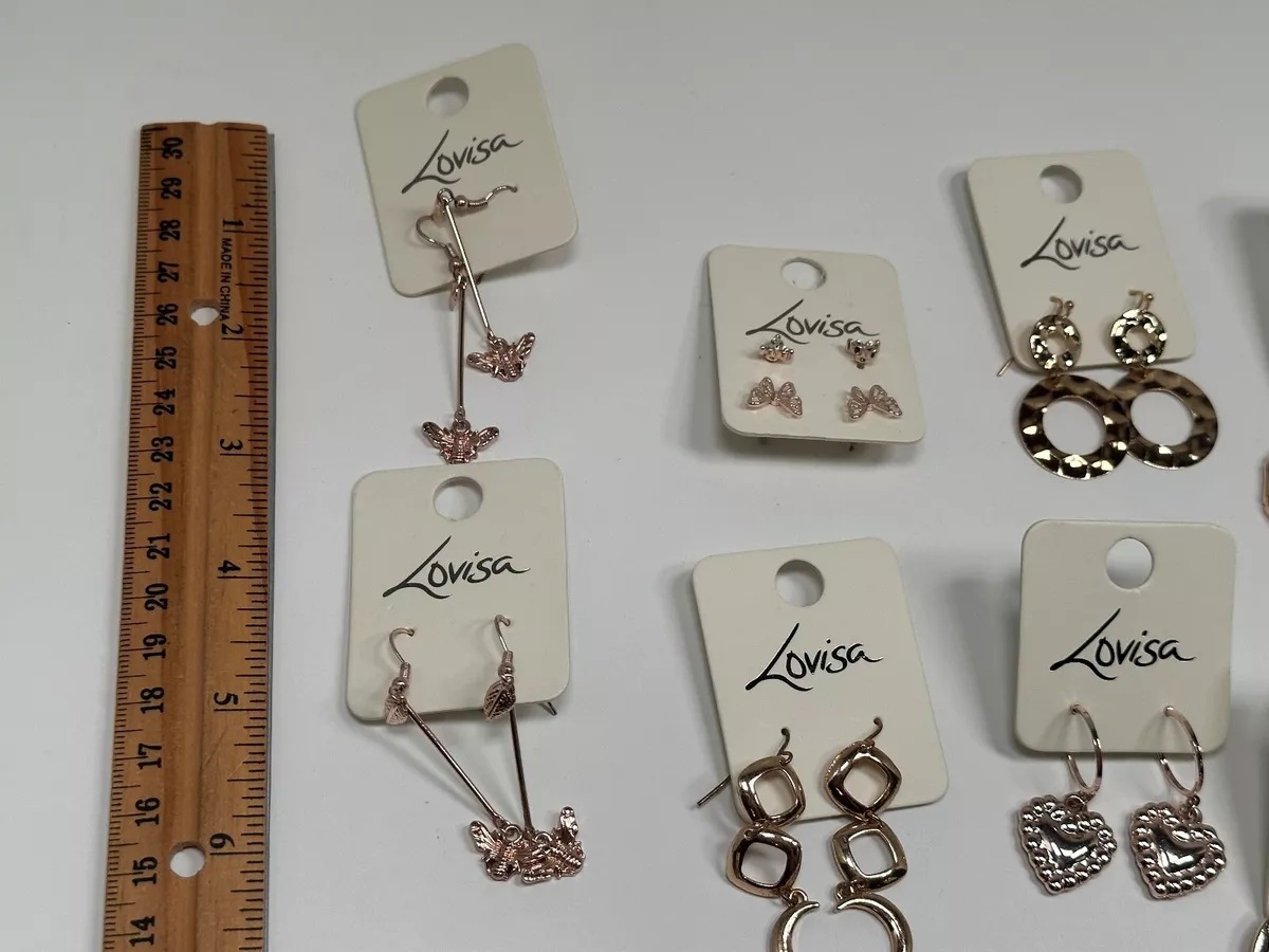 Lovisa Costume Jewelry Lot Earrings Cubic Zirconia Sterling Silver 3 Carat