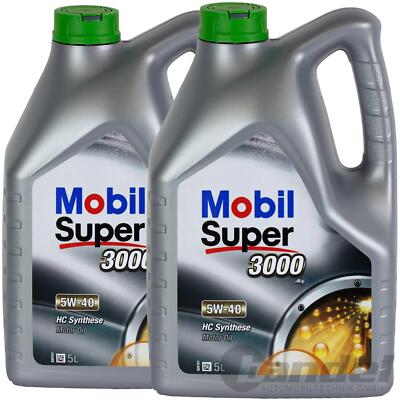 2x 5L MOBIL 1 SUPER 3000-X1 5W40 MOTORÖL für MB 229.3 VW 50200 50500 Renault
