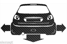adesivo sticker peugeot 206 CARBON tuning down-out dub prespaziato,auto,moto