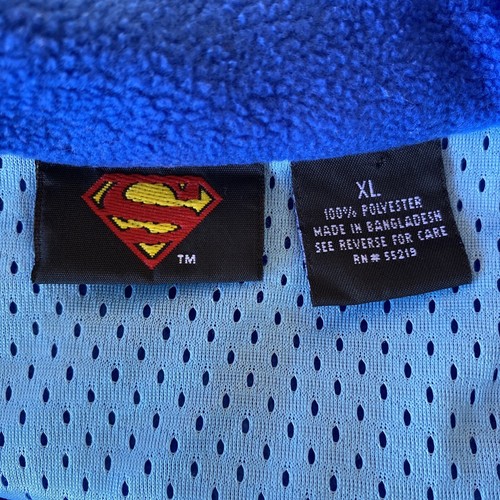 Warner Bros. Women's Super Girl Fleece Jacket Size XL Blue 1/4 Zip