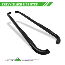 3" Side Steps for 01-18 Silverado 1500 Crew Cab Nerf Bars Running Boards Black