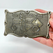 Vintage The World s First Elgin 1914 Belt Buckle By Lewis Buckle Chicago Farming